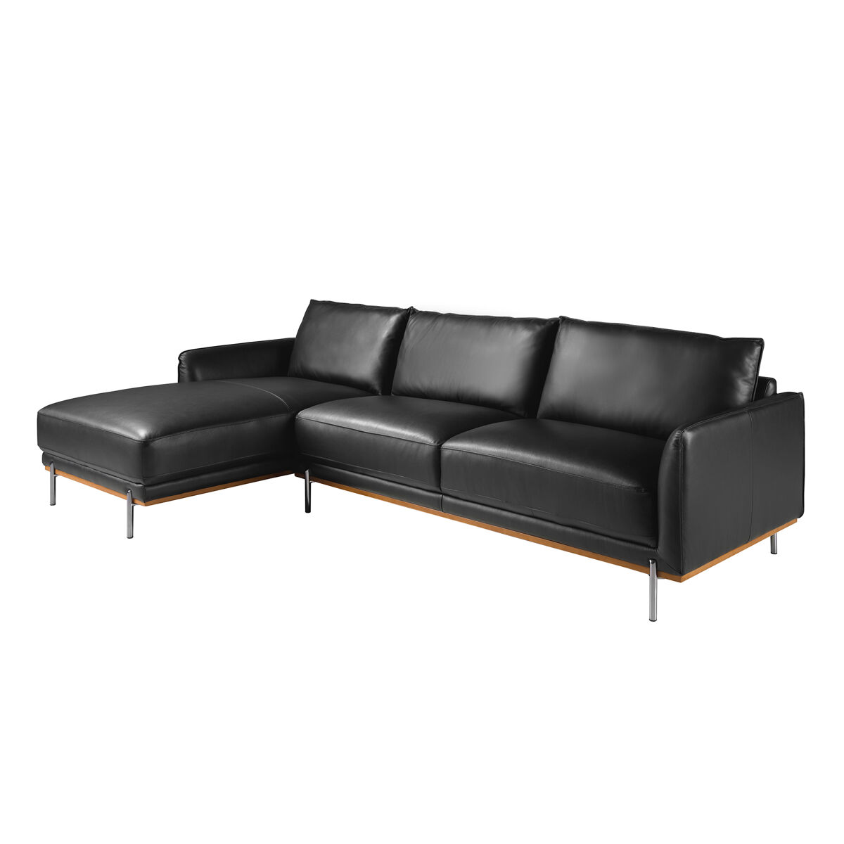 Angel cerda sofá chaise longue esquerdo em pele noire