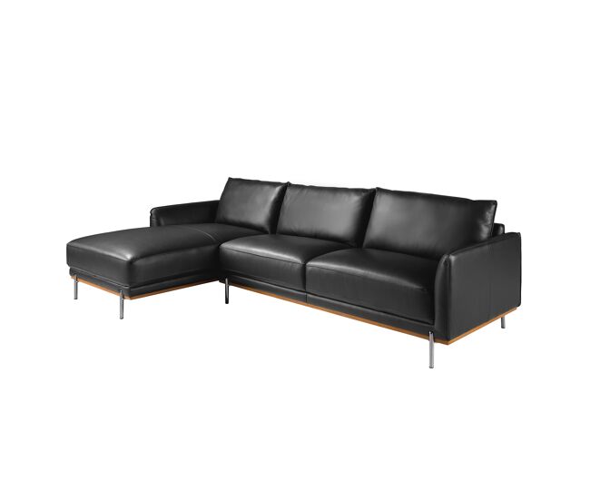 Angel cerda sofá chaise longue esquerdo em pele noire