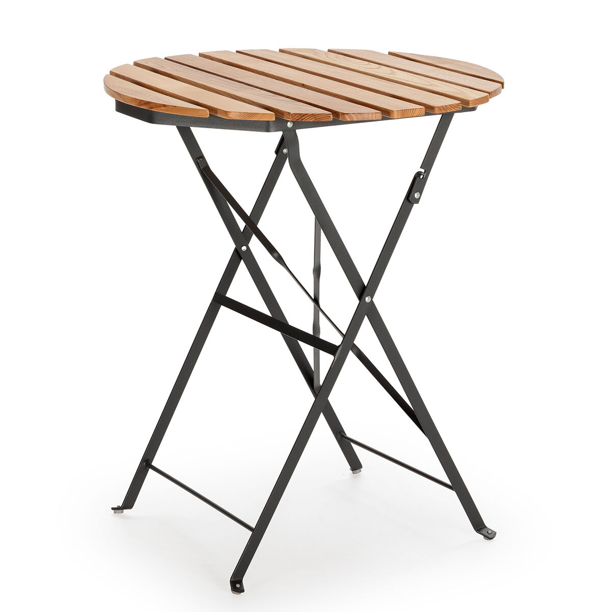 Mesa dobrável para jardim ambar em madeira e metal