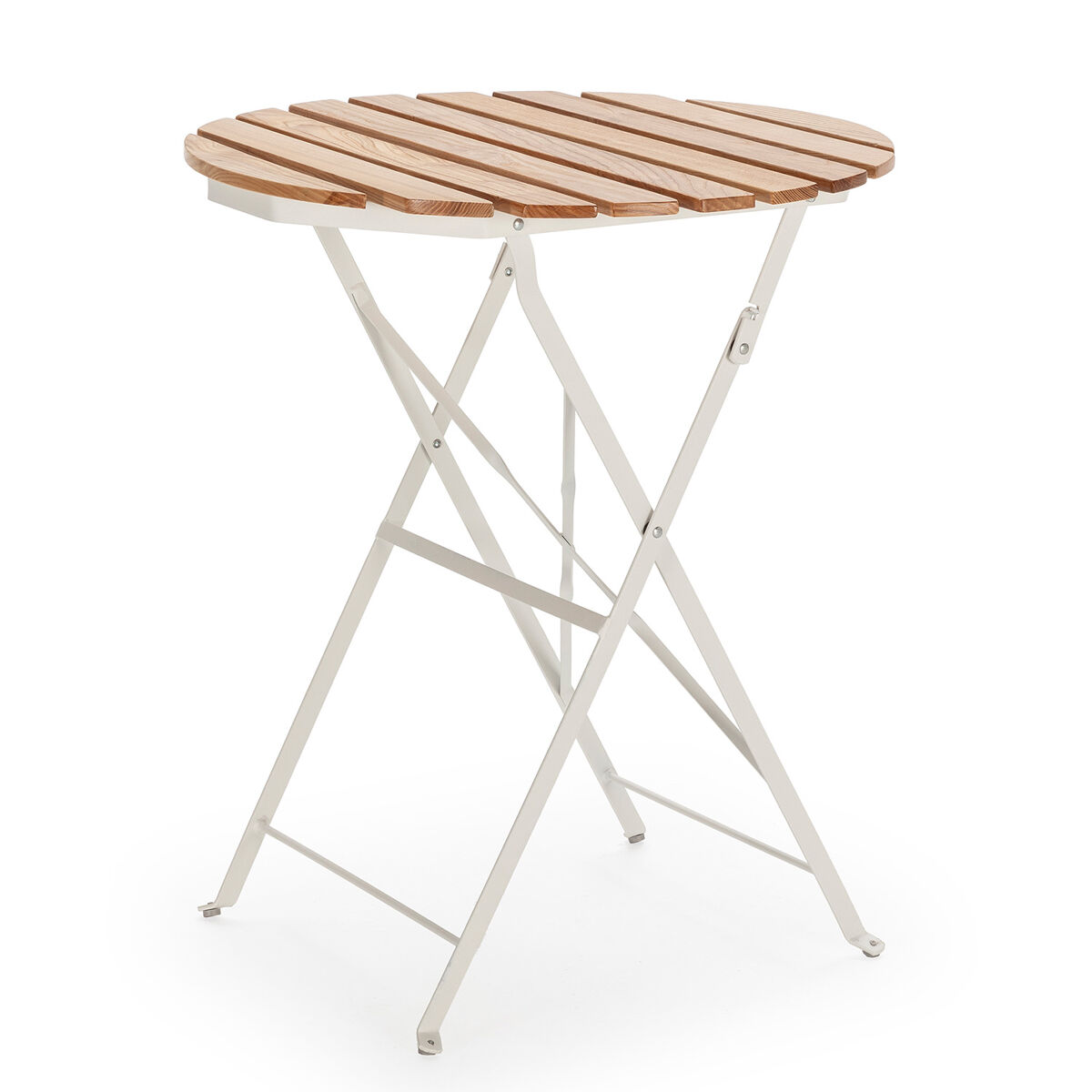 Mesa dobrável para jardim ambar em madeira e metal