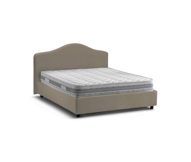 Cama de casal com colchão incluso em tecido