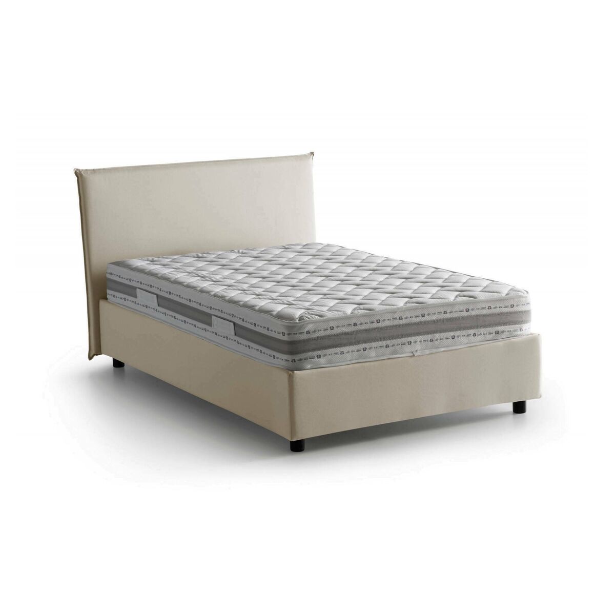 Cama quadrada e meia de tecido