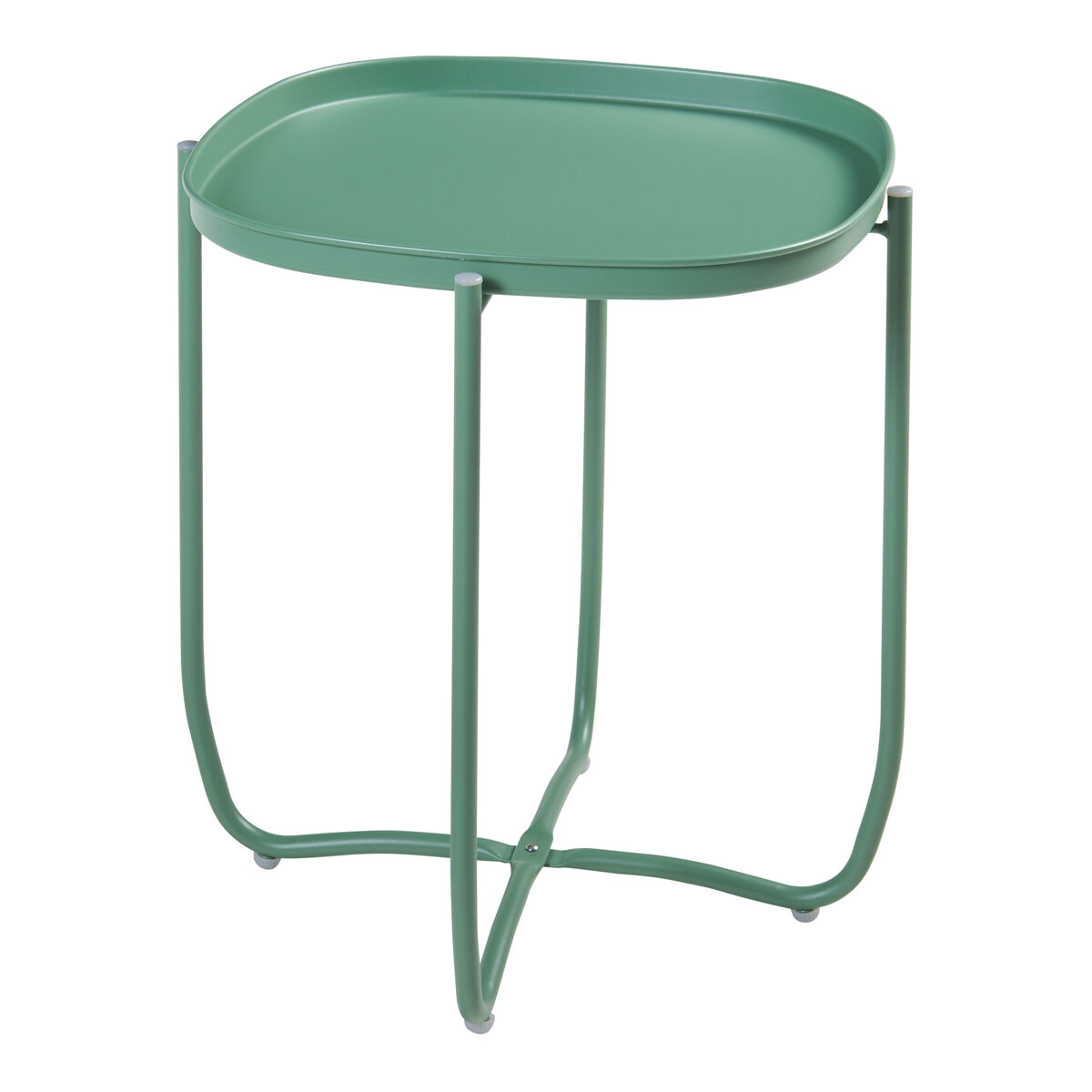 Mesa de jardim sandefjord aço 53x46x46cm - verde [en.casa]