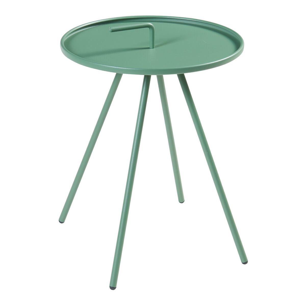 Mesa de terraço fosen redonda com pega em aço - verde [en.casa]