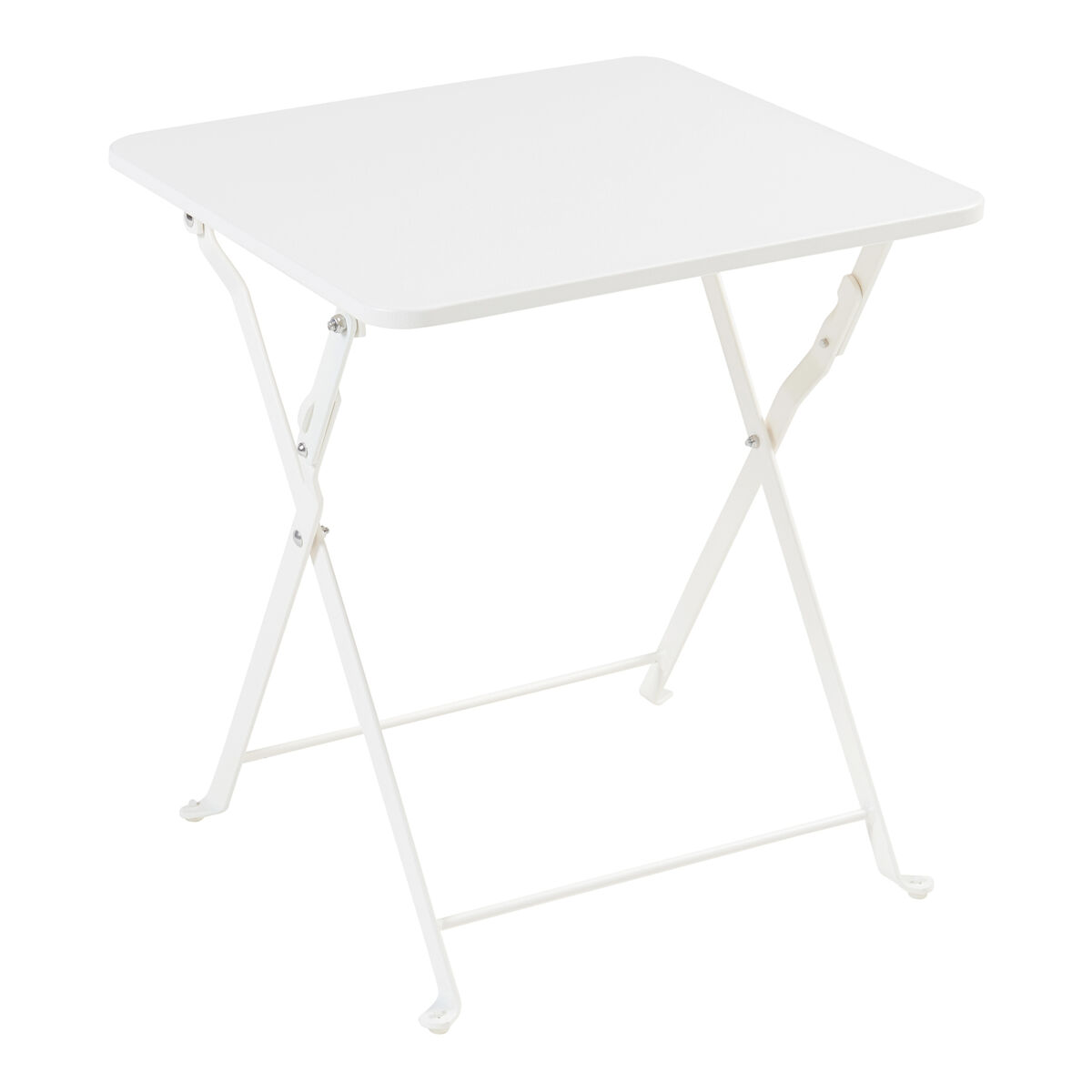 Mesa dobrável vegårshei aço 45x40x40 cm - branco [en.casa]