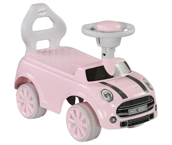 Aiyaplay carro andador para bebés de 18-36 meses carro andador com volante buzina e sistema anti-tombo carga 25 kg 53x25x35 cm rosa