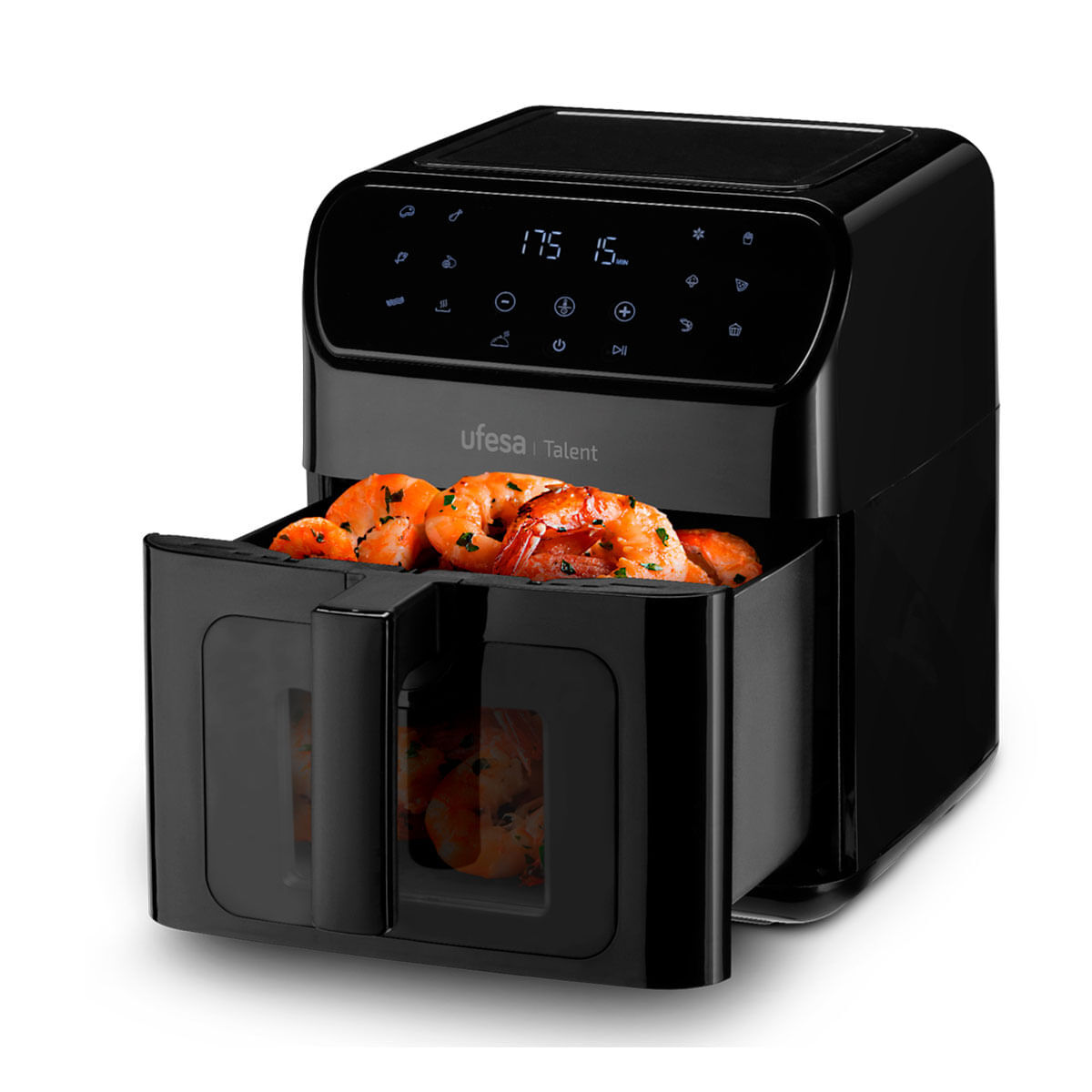 Fritadeira de ar ufesa talent preto 1500 w 6,5 l
