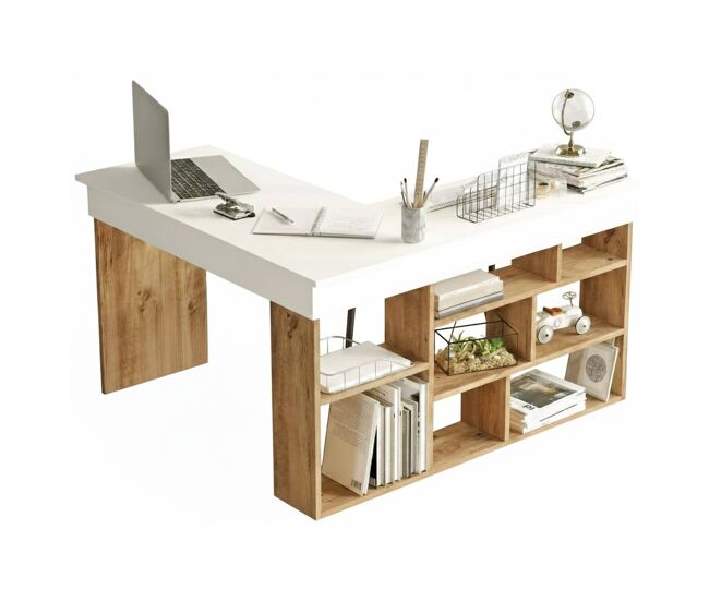 Mesa com efeito de madeira