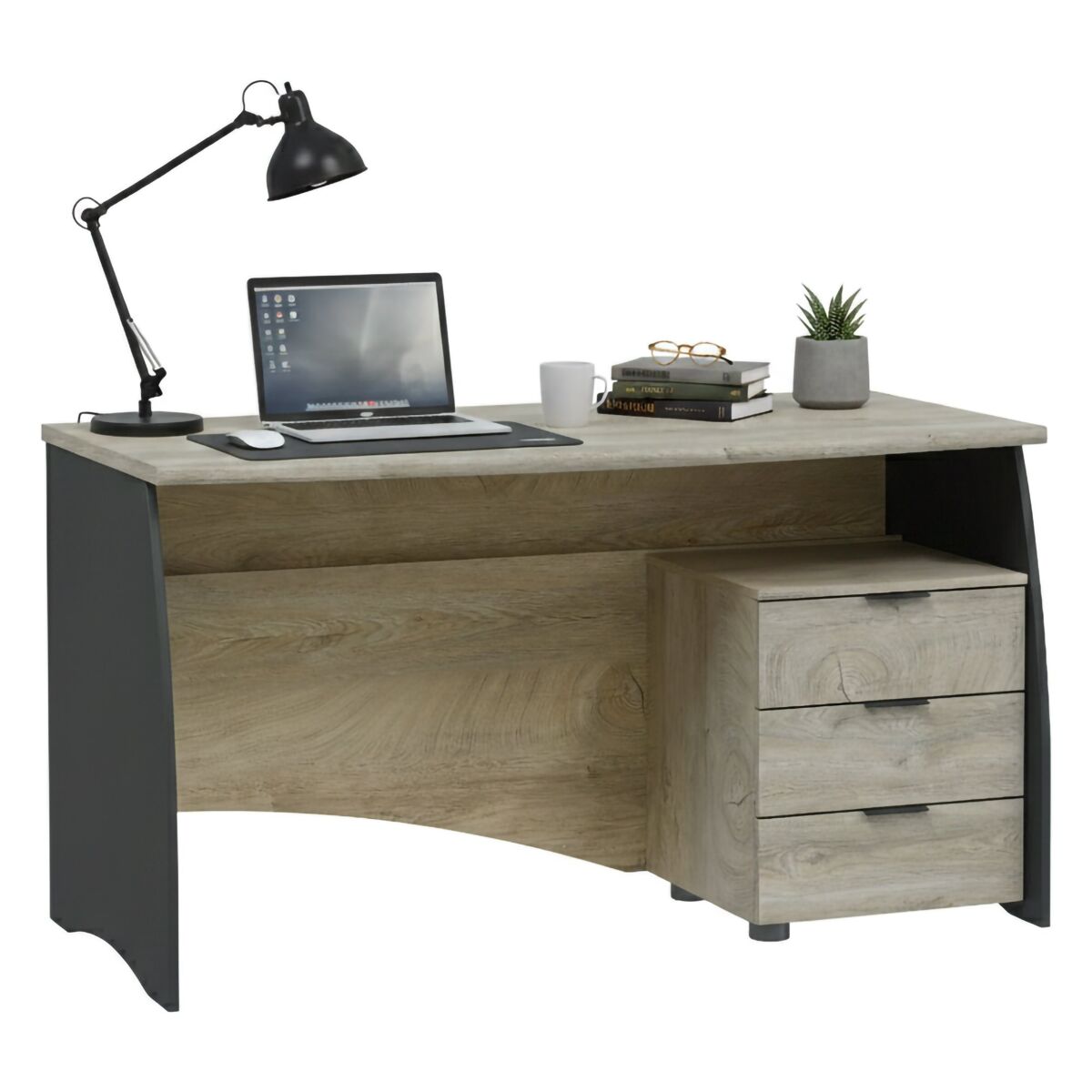 Mesa com efeito de madeira