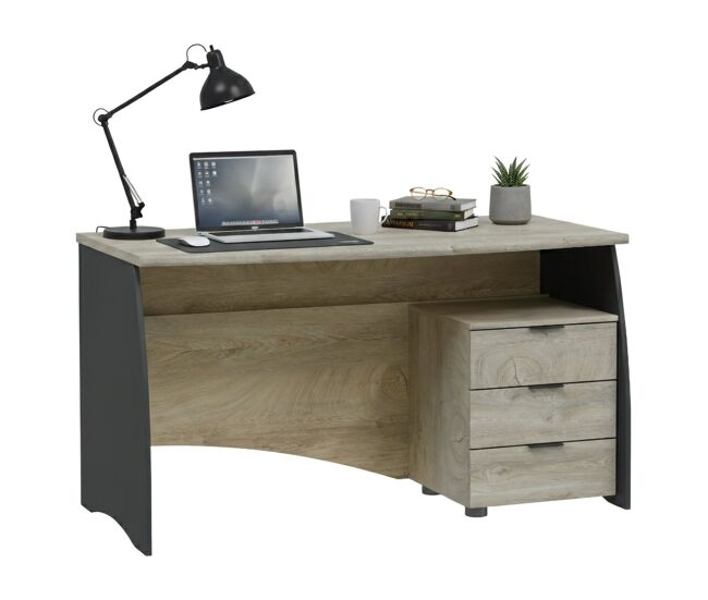 Mesa com efeito de madeira