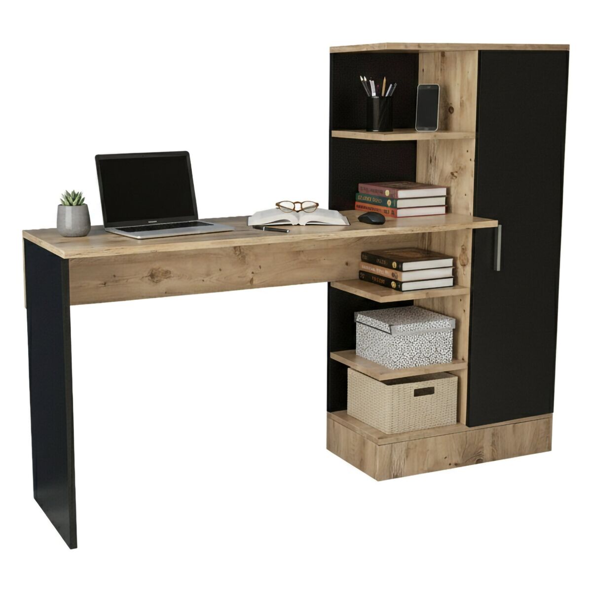 Mesa com efeito de madeira