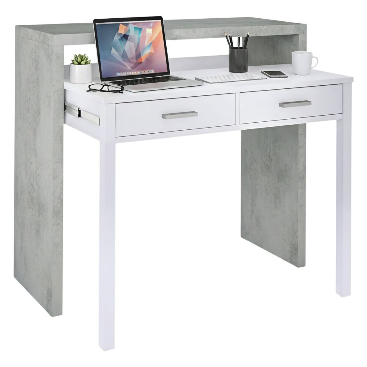 Mesa com efeito de madeira
