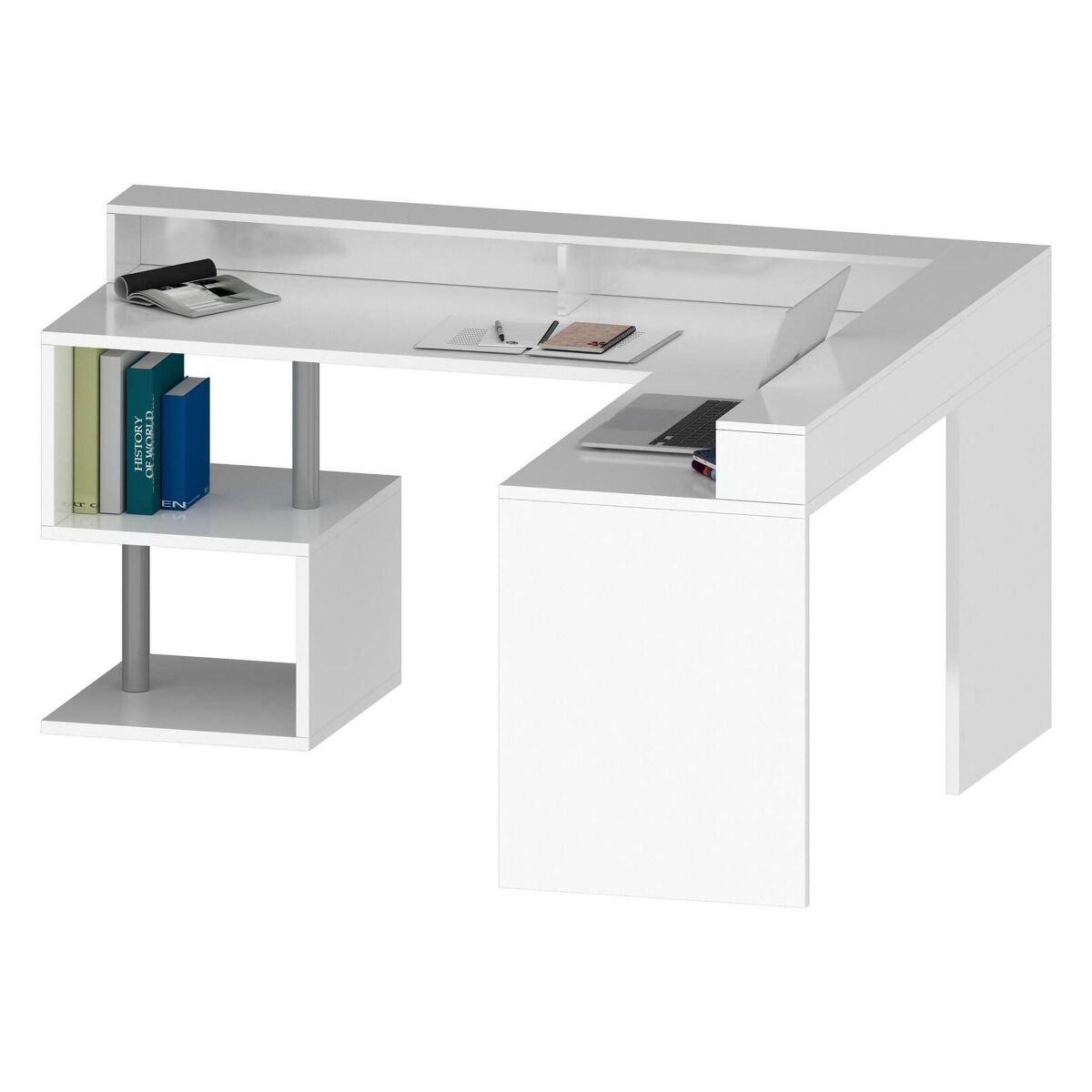Mesa com efeito de madeira