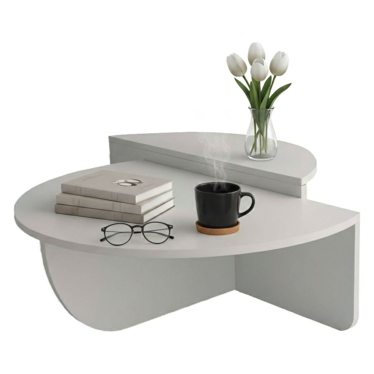 Mesa de centro com efeito madeira
