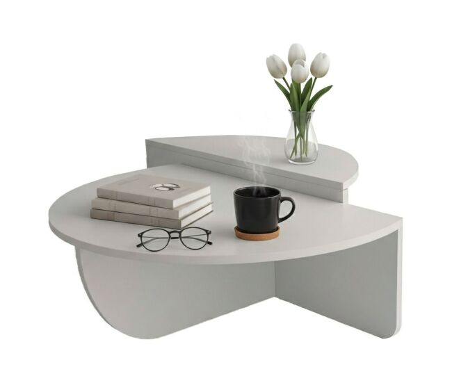 Mesa de centro com efeito madeira