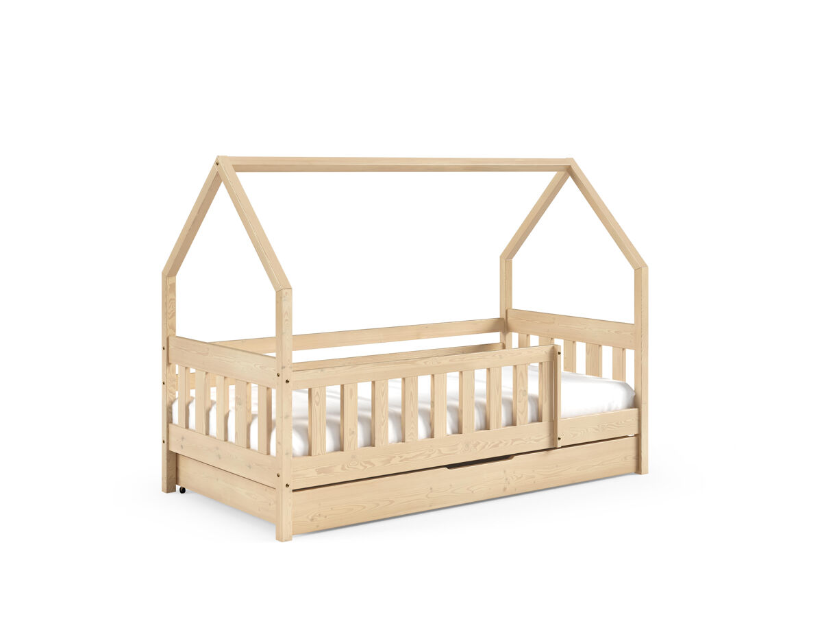 Cama de casa lena bege 86x168x125cm