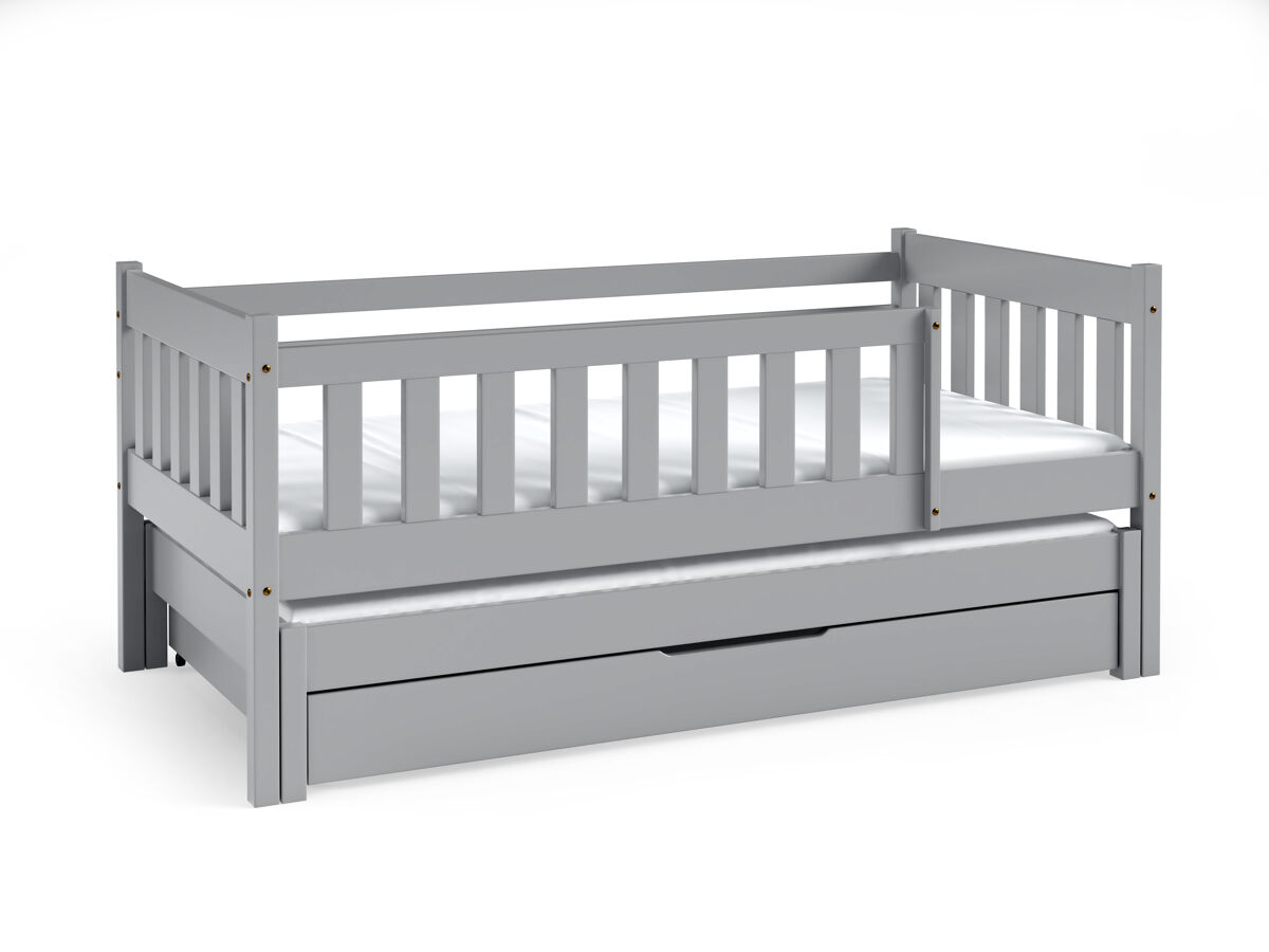 Cama para crianças nela cinzenta 86x168x75cm