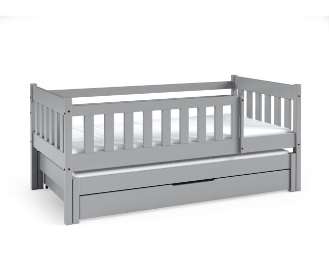 Cama para crianças nela cinzenta 86x168x75cm