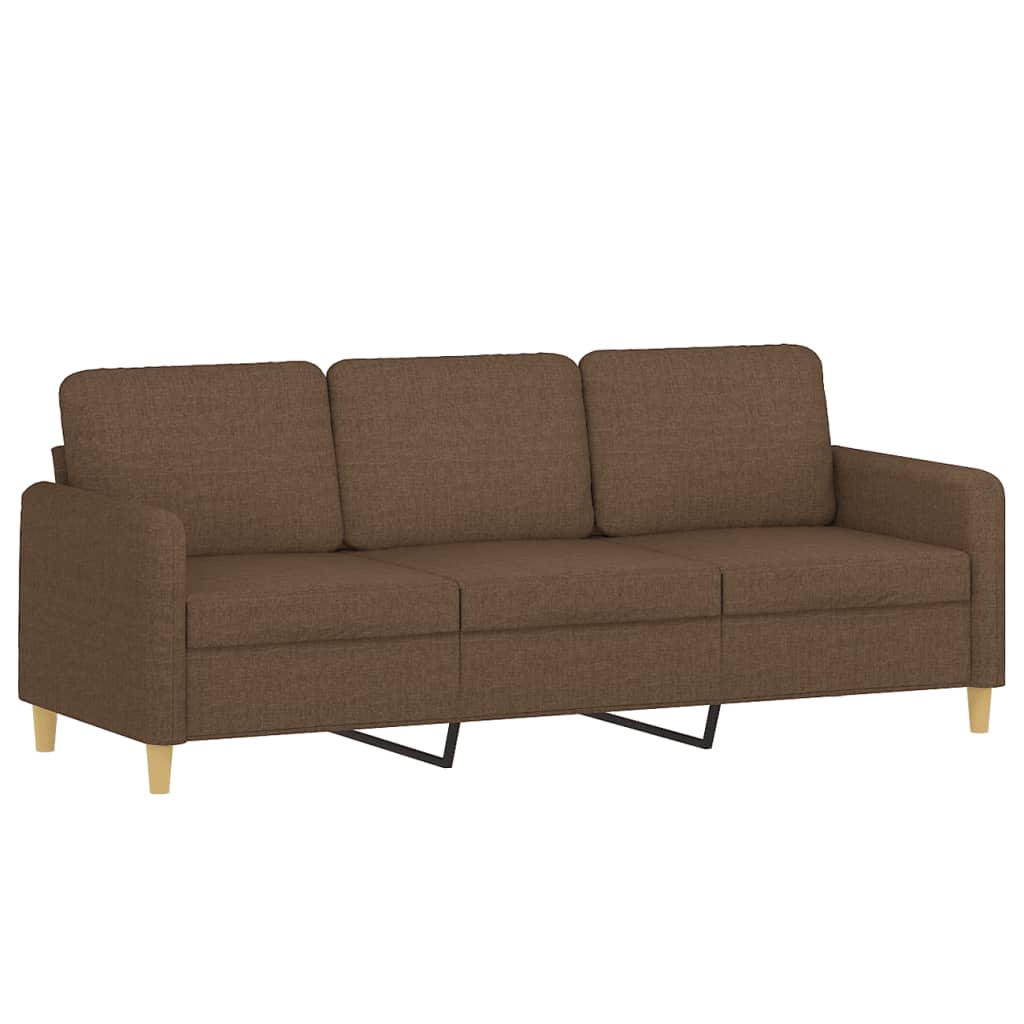 Vidaxl sofá de 3 lugares tecido 180 cm castanho