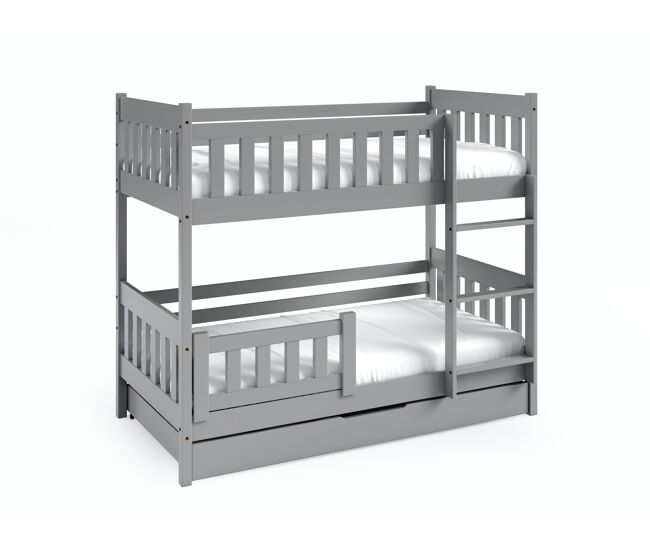 Cama beliche lila cinzento 86x168x141cm