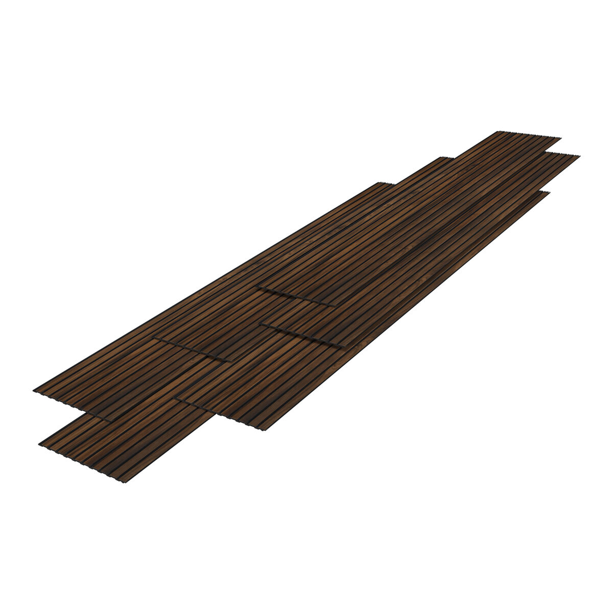 Conjunto de 12x painéis de parede 3d boxtel 195x31,5 cm - efeito nogueira [neu.holz]