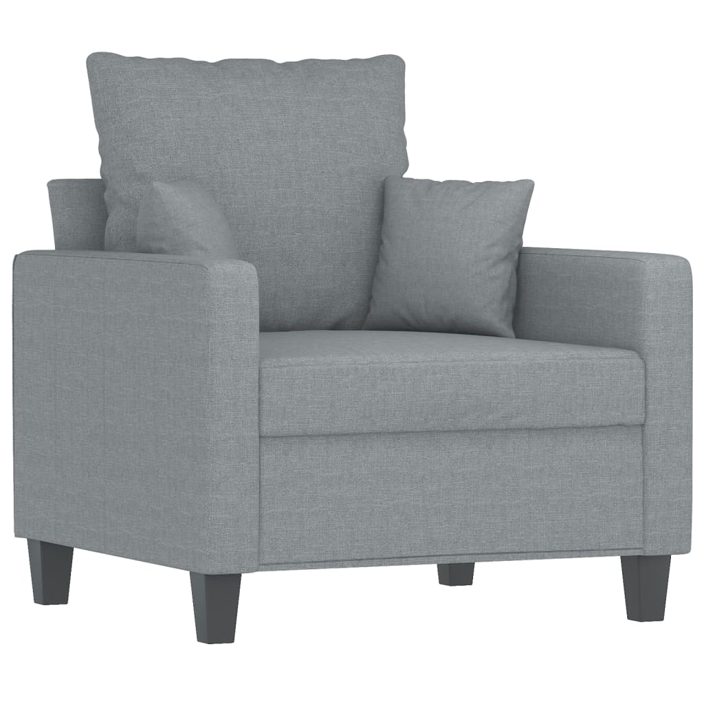 Vidaxl poltrona tecido 60 cm cinzento-claro