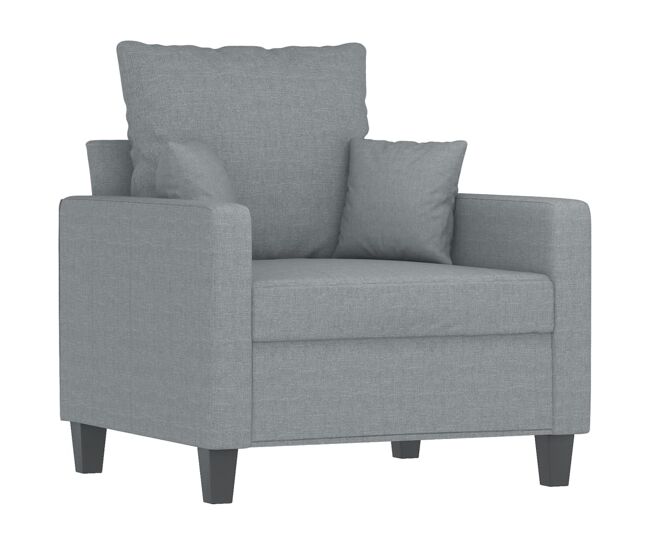 Vidaxl poltrona tecido 60 cm cinzento-claro