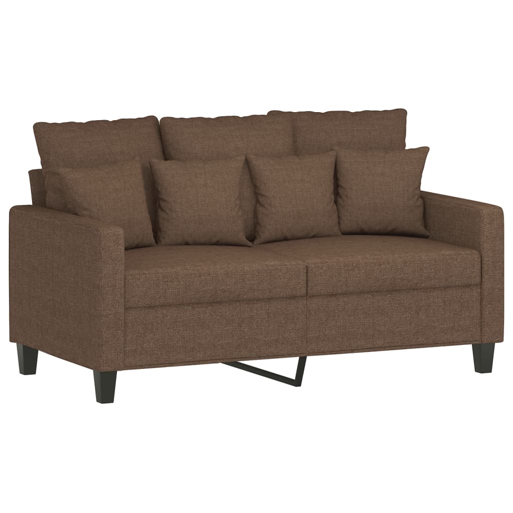 Vidaxl sofá de 2 lugares tecido 120 cm castanho