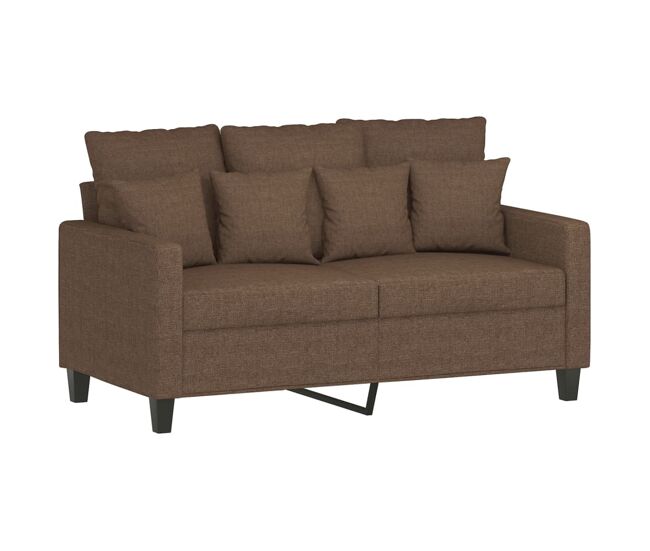 Vidaxl sofá de 2 lugares tecido 120 cm castanho