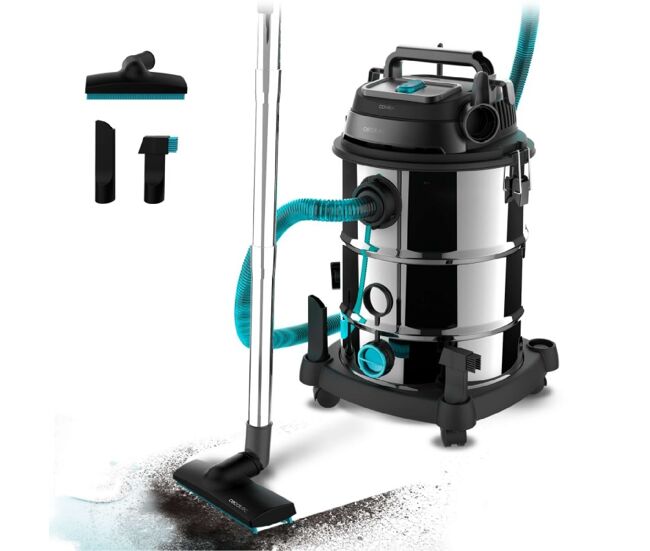 Cecotec aspirador para sólidos e líquidos de metal que permite uma maior durabilidade e resistência com capacidade de 30 l e