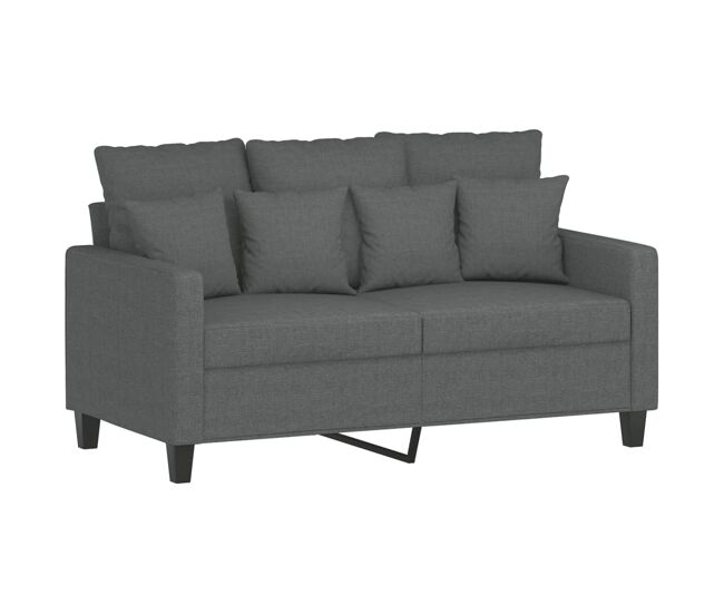 Vidaxl sofá de 2 lugares em tecido 120 cm cinzento-escuro