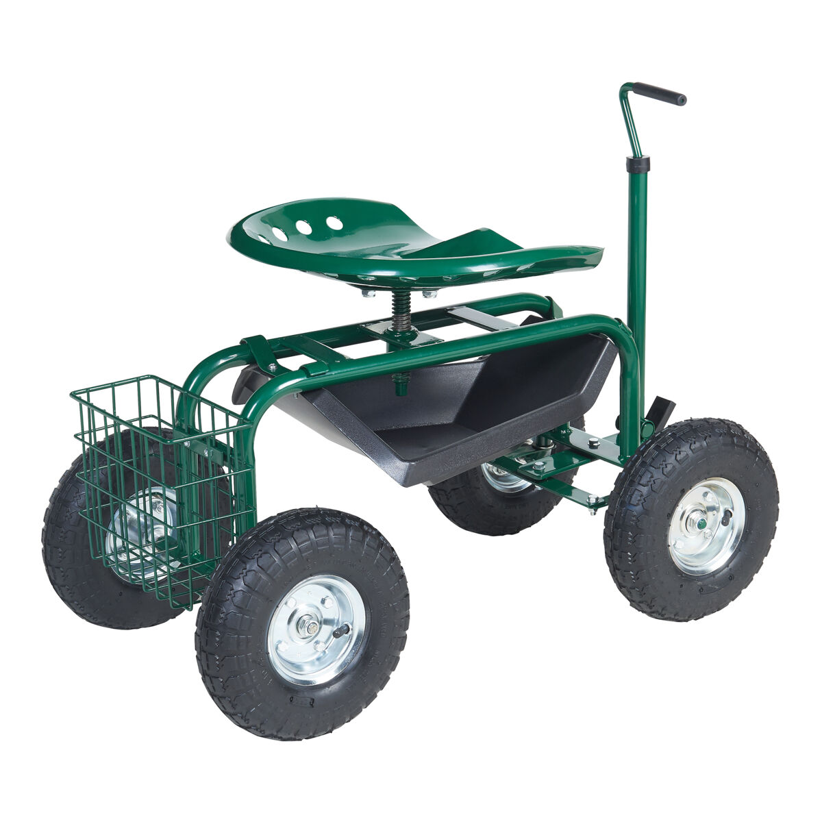 Assento de jardim Casarano com rodízios em aço