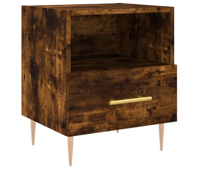 Vidaxl mesa cabeceira 40x35x47,5 cm derivados madeira carvalho fumado