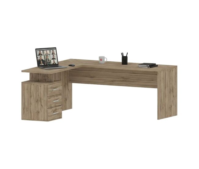 Mesa com efeito de madeira