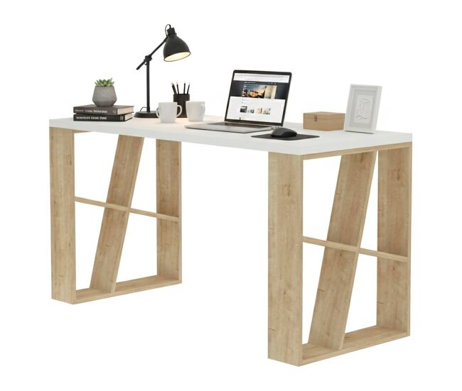 Mesa com efeito de madeira