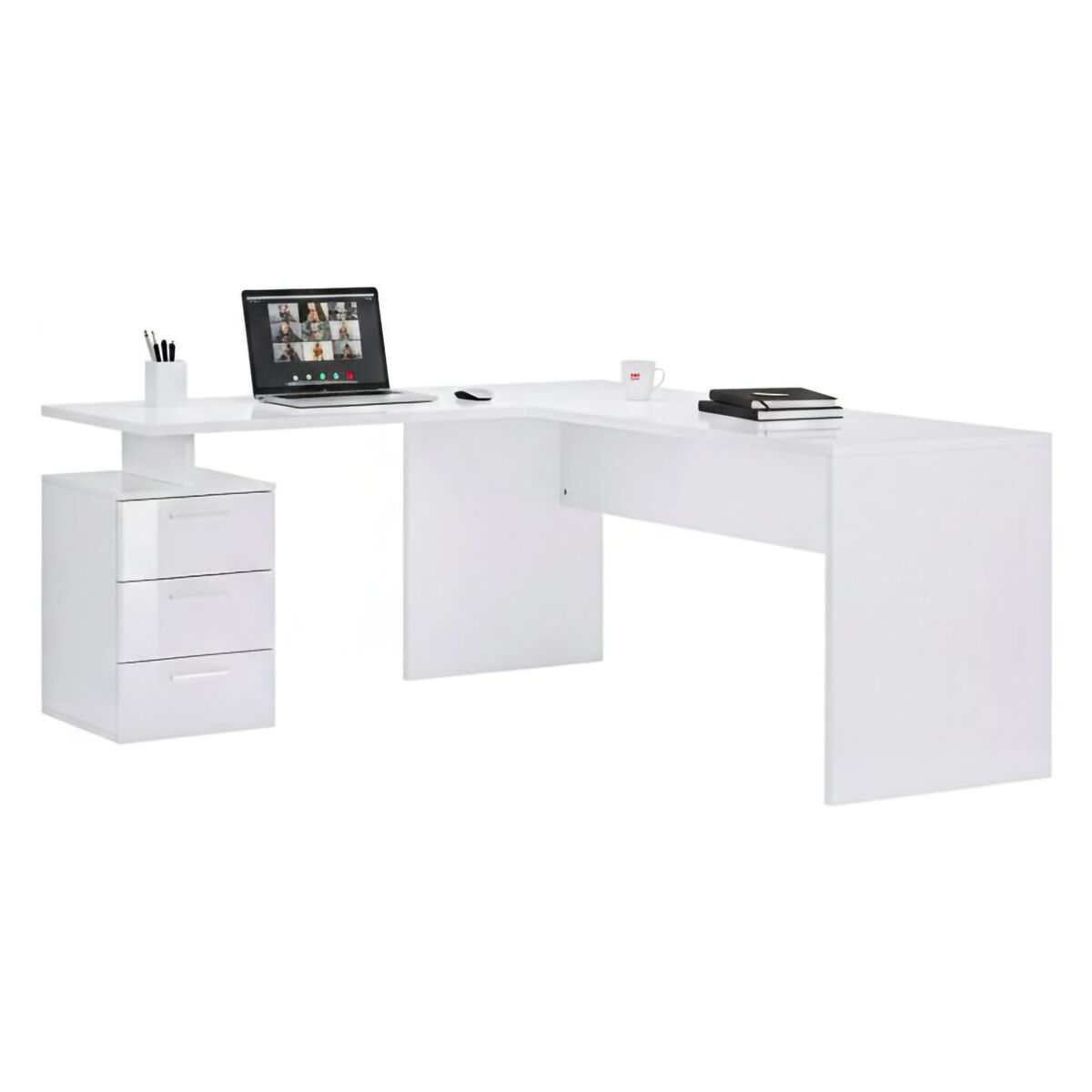 Mesa com efeito de madeira