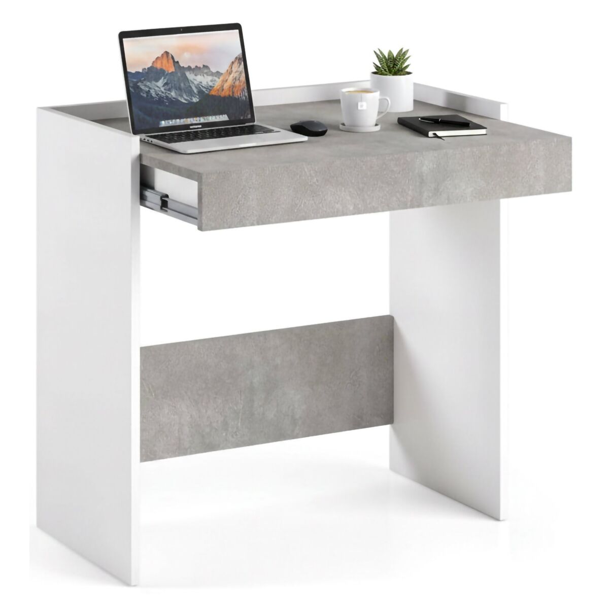 Mesa com efeito de madeira