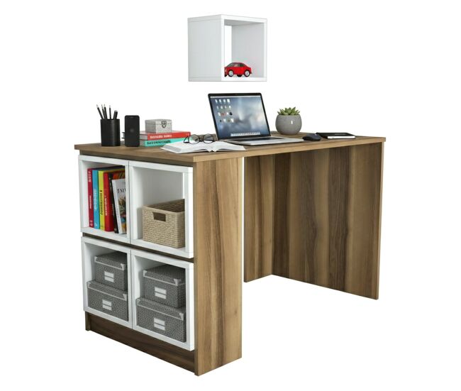 Mesa com efeito de madeira