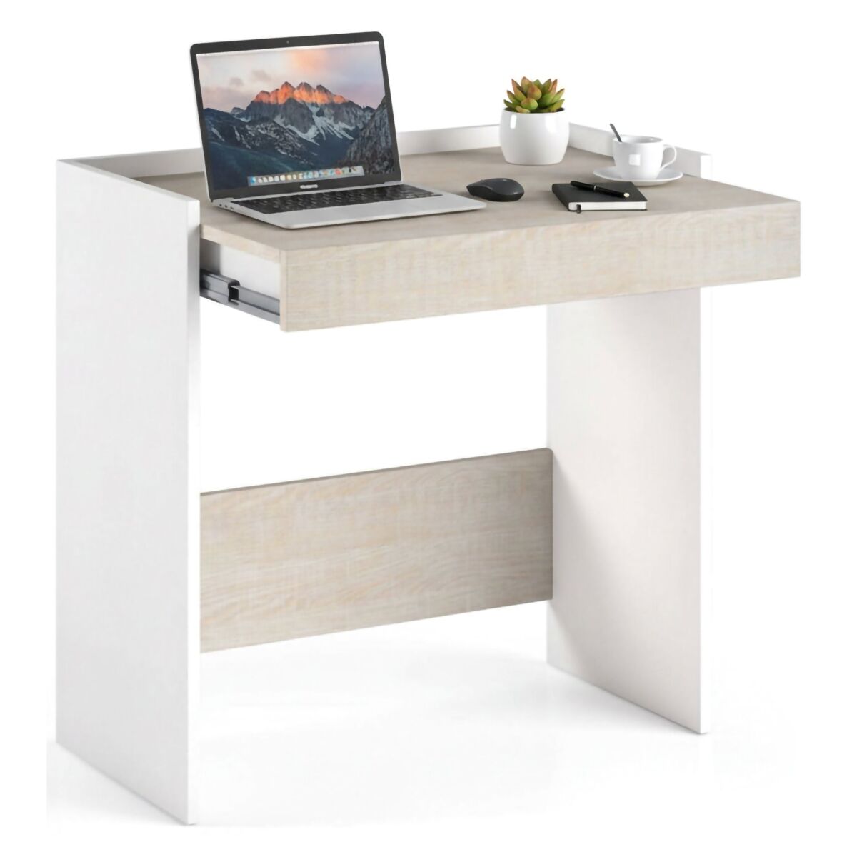 Mesa com efeito de madeira