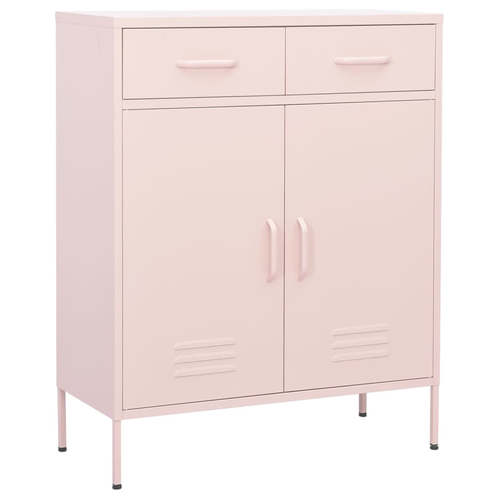 Vidaxl armário de arrumação aço 80x35x101,5 cm rosa