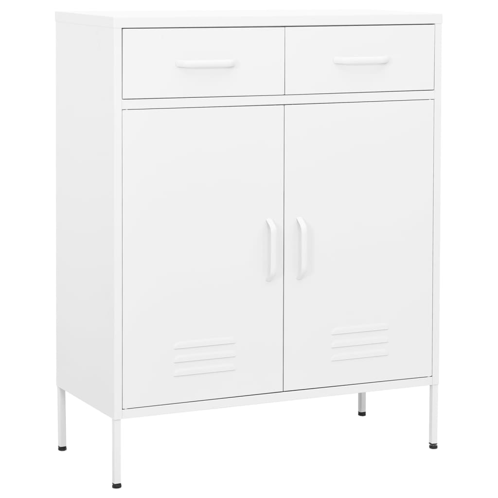 Vidaxl armário de arrumação aço 80x35x101,5 cm branco