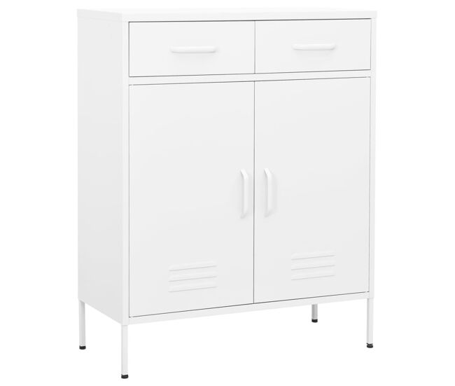 Vidaxl armário de arrumação aço 80x35x101,5 cm branco