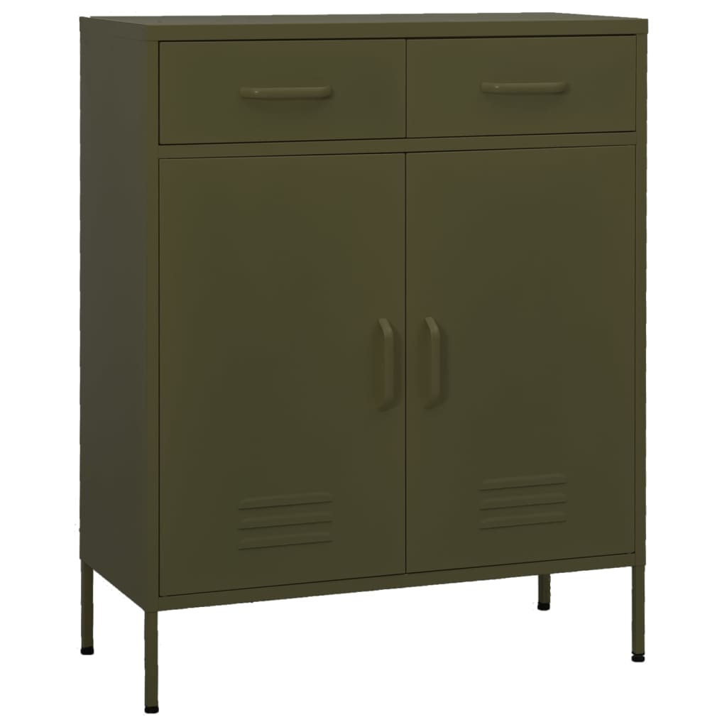 Vidaxl armário de arrumação aço 80x35x101,5 cm verde-azeitona
