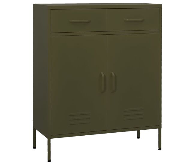 Vidaxl armário de arrumação aço 80x35x101,5 cm verde-azeitona