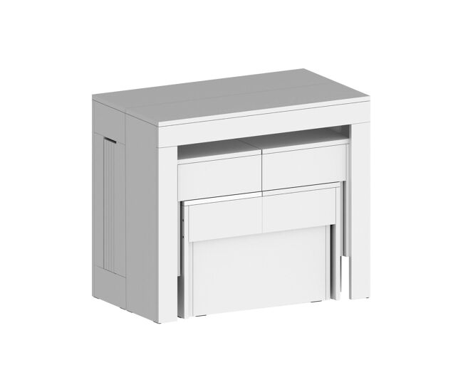 Conjunto de mesa e cadeiras com efeito madeira