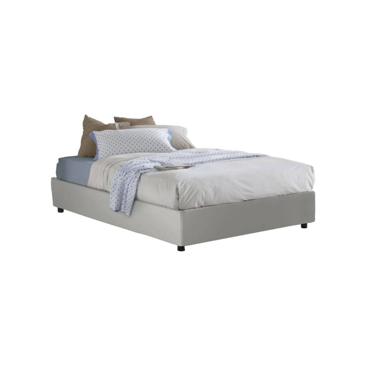 Cama quadrada e meia de tecido