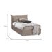 Cama quadrada e meia de tecido 135x205 Cama quadrada e meia de tecido 135x205 Cinza