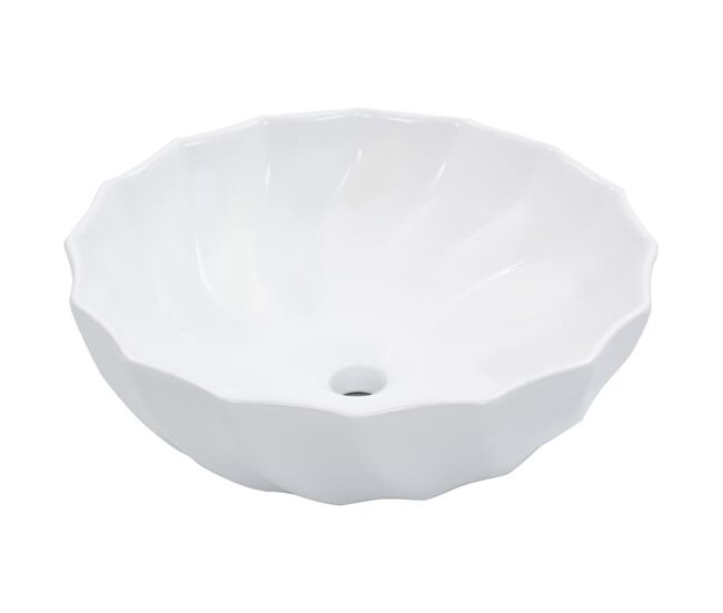 Vidaxl lavatório 46x17 cm cerâmica branco
