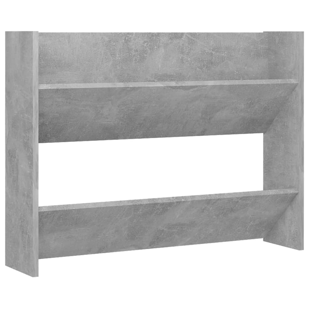 Vidaxl sapateira parede 80x18x60 cm derivados madeira cinzento cimento