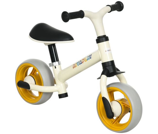 Aiyaplay bicicleta sem pedais para enfants de 18-48 meses bicicleta de equilíbrio com assento ajustável em altura carga 25 kg 66,5x34x47 cm blanc